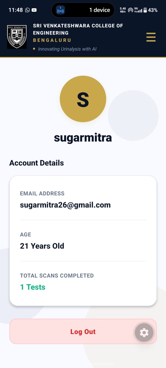 SugarMitra App Profile Screen